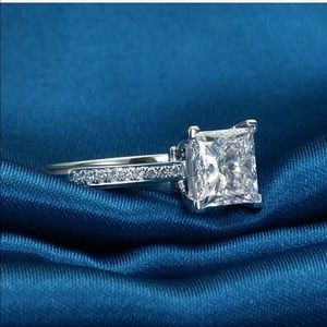 New 14K White Princess Cut Diamond ā¤ļøWedding Ring
